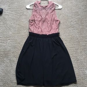 NWOT. Maurice’s Pink and Black Lace Dress